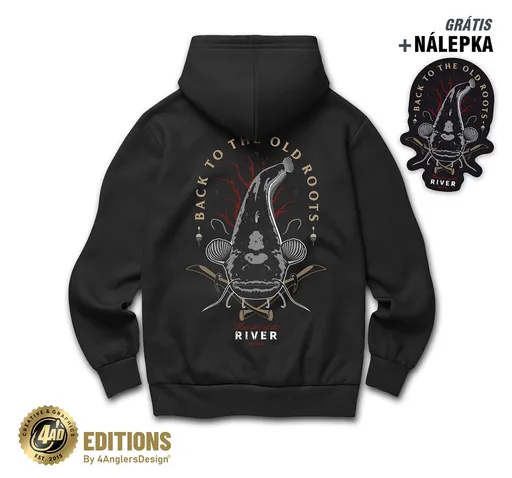 4anglersdesign mikina back to the old roots - xxl