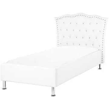 Bílá BELIANI kožená 90 × 200 cm METZ (beliani_59220)