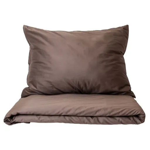 Polášek Povlečení z bavlněného saténu - Choco | 140 x 220 cm / 70 x 90 cm