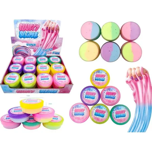 Sliz - hmota duhová 7,5 cm mix barev 24ks v boxu