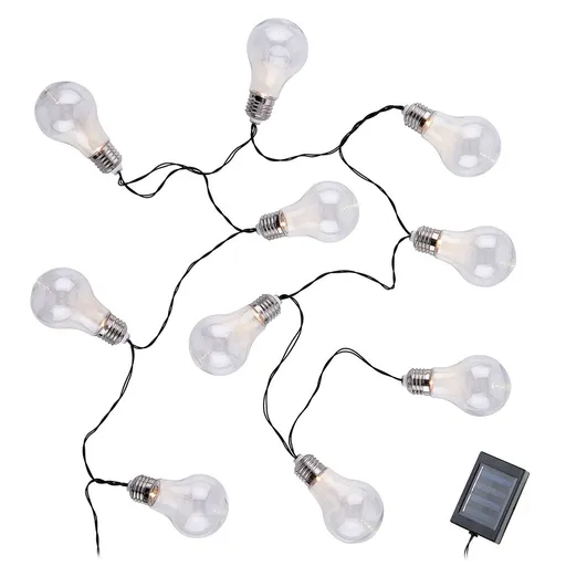 SUNLIGHT Solární světelný řetěz žárovky - čirá