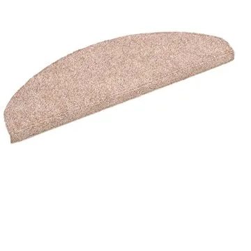 Samolepící nášlapy na schody 15 ks vpichované 65x21x4 cm hnědé