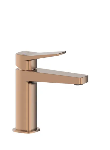 KFA Baterie Malaga, umyvadlová, stojící se spustem klik-klak, PVD broušené růžové zlato 4522-815-34