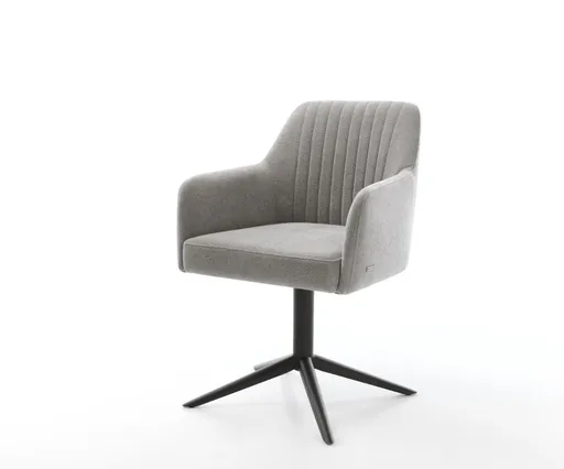 Jídelní židle Greg-Flex strukturovaná látka Měkký šedá křížová