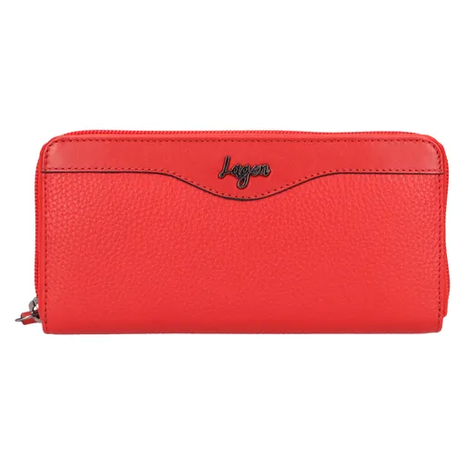 Dámská kožená peněženka Lagen Jeanette - červená