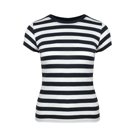 Mantis Dámské pruhované tričko - Černá / bílá | L