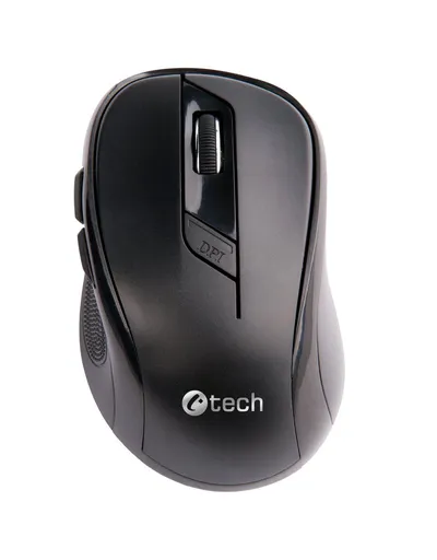 C-TECH Myš WLM-02/Ergonomická/Optická/Pro praváky/1 600 DPI/Bezdrátová USB/Černá