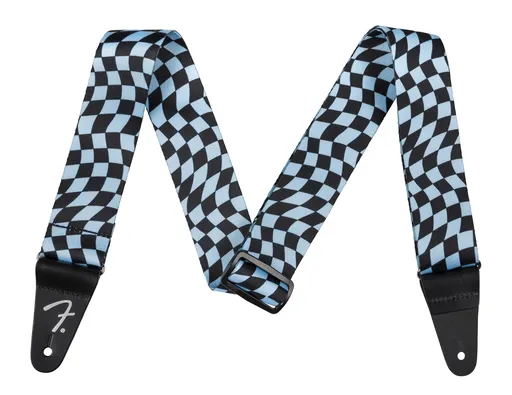 Fender Wavy Checkerboard Polyester Strap Blue