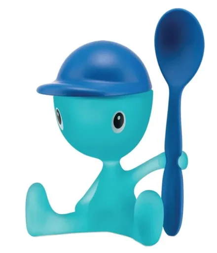 Stojánek na vajíčko s lžičkou Cico Alessi modrý