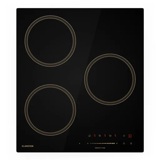 Klarstein Indukční varná deska Victoria, 45 cm, 6 600 W, 3 varné zóny, posuvné ovládání, boost