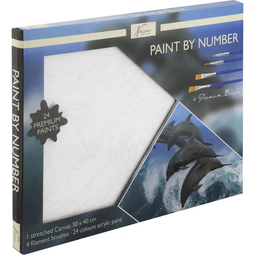 Malování podle čísel na plátno Delfín 30x40 cm