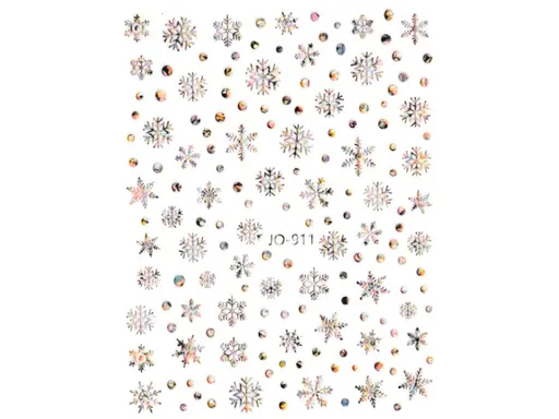 Samolepky na nehty - Sněhové vločky holo JO-911