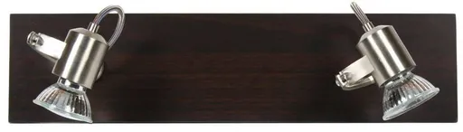 Stropní svítidlo Candllux Dukat, páskové, 2x50W, GU10, dřevo