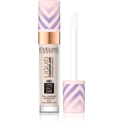 Eveline Cosmetics Liquid Camouflage voděodolný korektor s kyselinou hyaluronovou odstín 01 Light Porcelain 7.5 ml