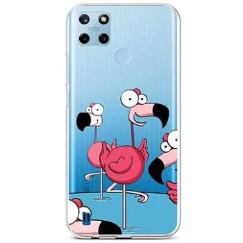 TopQ Kryt Realme C25Y silikon Cartoon Flamingos 70610 (Sun-70610)