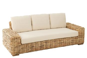 Přírodní 3-místná ratanová pohovka Mya Rattan Natural - 215*90*71 cm 43780