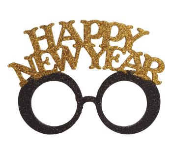 Guirca Silvestrovské brýle - Happy New Year stříbrná/zlatá