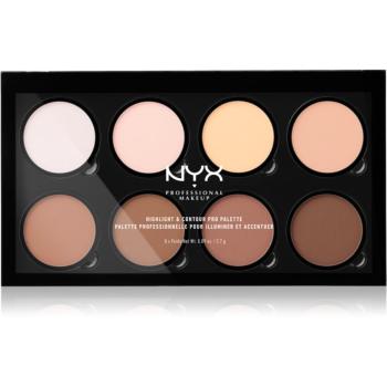 NYX Professional Makeup Highlight & Contour PRO konturovací paletka 8x2,7 g