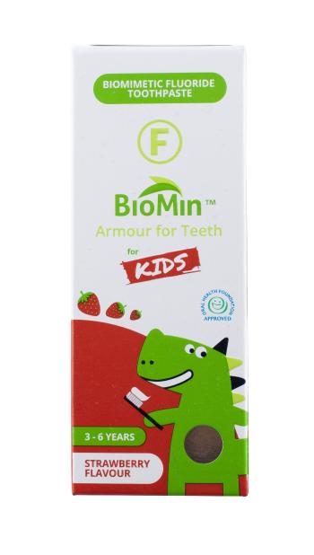 BioMin Kids Strawberry dětská zubní pasta 37,5 ml