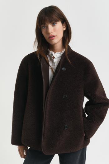 BUNDA GANT FAUX SHEARLING JACKET DEEP BROWN