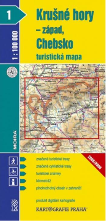 1:100T ( 1)-Krušné hory-západ,Chebsko (turistická mapa)