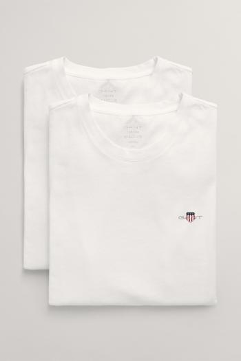 SPODNÍ PRÁDLO GANT C-NECK T-SHIRT 2-PACK WHITE