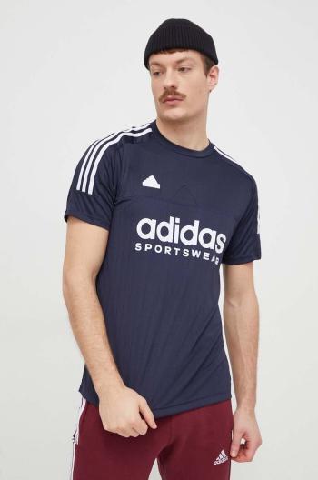 Tréninkové tričko adidas Tiro tmavomodrá barva, s potiskem, IS1501