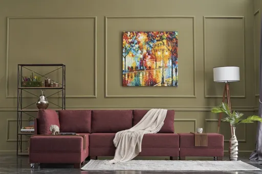 Rohová rozkládací pohovka Fly Corner Sofa Bed Left - Claret Red