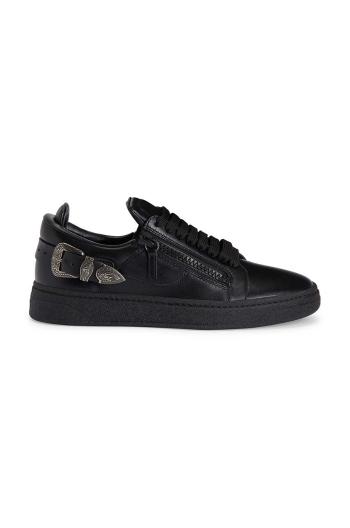 Kožené sneakers boty Giuseppe Zanotti GZ černá barva, RU40023.001