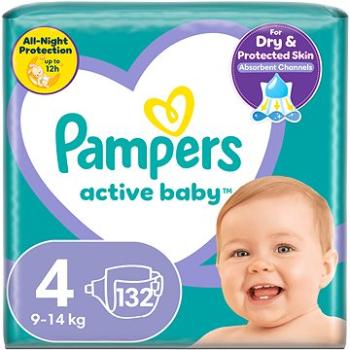 PAMPERS Active Baby vel.  4 (132 ks) - měsíční balení (8001090951618)