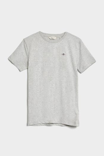 TRIČKO GANT SHIELD SS T-SHIRT LIGHT GREY MELANGE