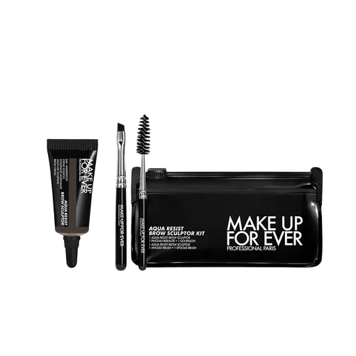 Make Up For Ever Sada pro úpravu obočí Aqua Resist Brow Sculptor Kit 50 Dark Brown