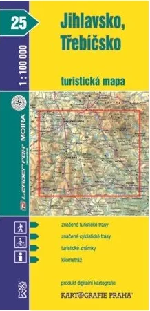 1:100T (25)-Jihlavsko,Třebíčsko (turistická mapa)