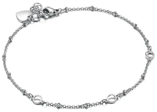 S'Agapõ Ocelový náramek na nohu Happy SHAC33