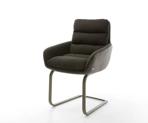 Jídelní židle Abelia-Flex s područkami mix materiálů černá