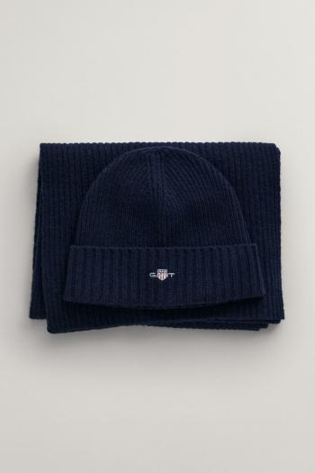 SET ČEPICE A ŠÁLA GANT SHIELD BEANIE & SCARF GIFT SET MARINE