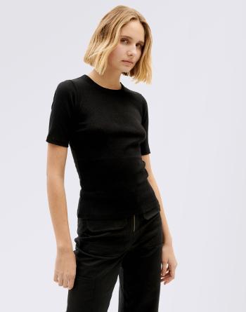 Thinking MU Black Dakota Rib Top BLACK L