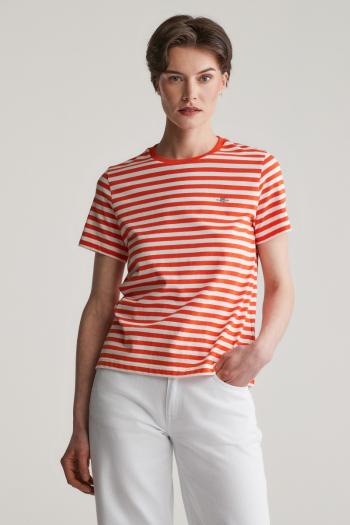 TRIČKO GANT REG STRIPED SHIELD SS T-SHIRT ORANGE RED