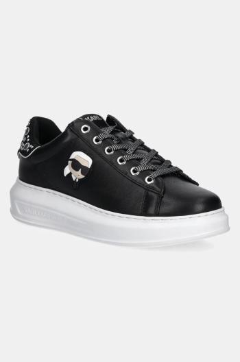 Kožené sneakers boty Karl Lagerfeld KAPRI NFT černá barva, KL62529M