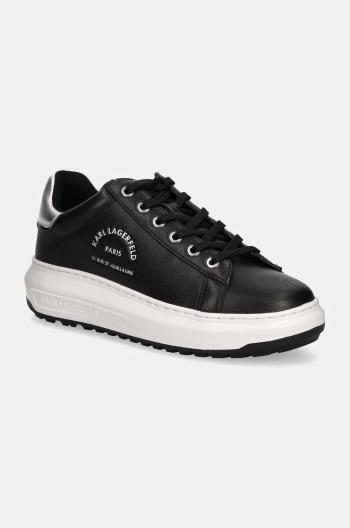 Kožené sneakers boty Karl Lagerfeld KAPRI černá barva, KL67538