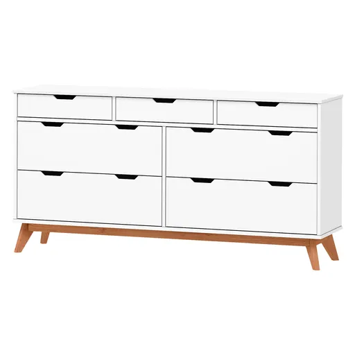 Komoda 4+3 zásuvky bílá