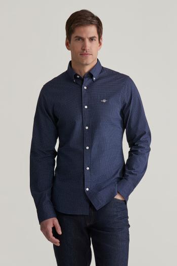 KOŠILE GANT SLIM MICRO PRINT SHIRT EVENING BLUE