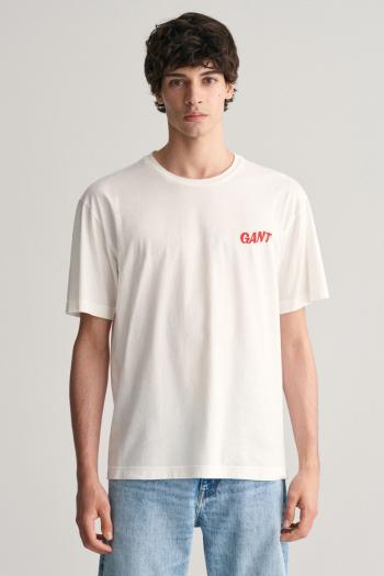 TRIČKO GANT WASHED GRAPHIC SS T-SHIRT EGGSHELL