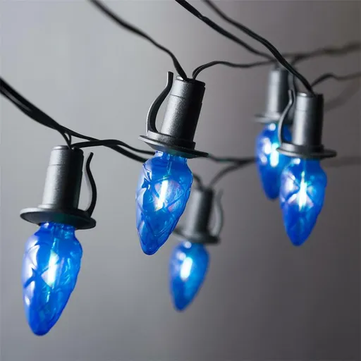 Prodloužení pro venkovní soupravu LED Filament Šiška modrá, černá kabeláž, bez trafa