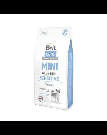 BRIT Care Dog Mini Grain Free Sensitive hrana uscata caini adulti de talie mica, cu vanat 2 kg