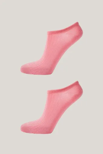 PONOŽKY GANT LYOCELL RIB LOW CUT SOCKS 2-PACK GERANIUM PINK