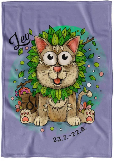 Deka Kočičí znamení – lev (Podšití beránkem: NE)