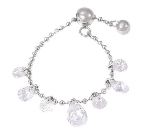 Troli Třpytivý řetízkový prsten z oceli