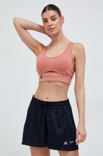 Sportovní podprsenka adidas by Stella McCartney TrueStrength oranžová barva