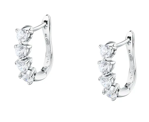 Morellato Stříbrné visací náušnice s kubickými zirkony Tesori SAIW264